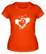 Женская футболка «Сердце с черепком» - Фото 1