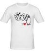 Мужская футболка «I love Penguins» - Фото 1