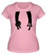 Женская футболка «Кот на шее» - Фото 1