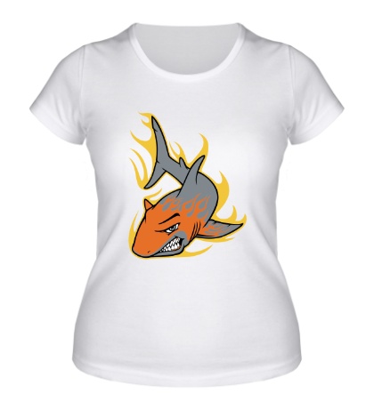 Женская футболка Огненная акула