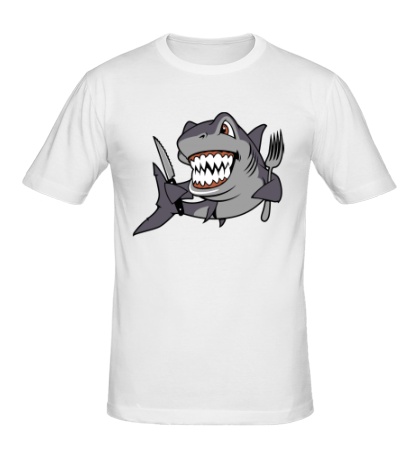 Мужская футболка «Голодная акула»