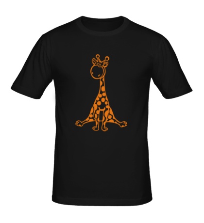 Мужская футболка Забавный жираф