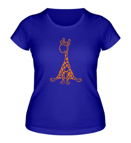 Женская футболка Забавный жираф