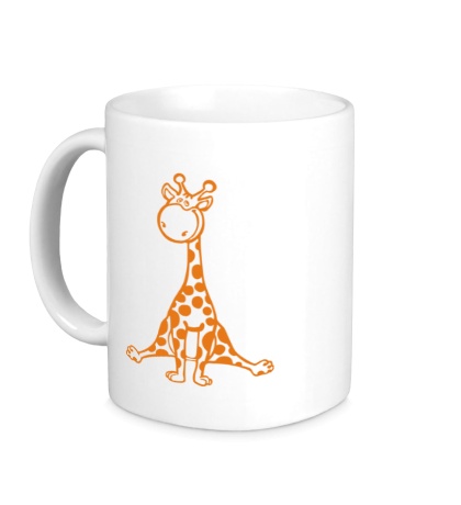 Керамическая кружка Забавный жираф
