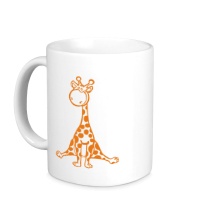 Керамическая кружка Забавный жираф