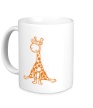 Керамическая кружка «Забавный жираф» - Фото 1