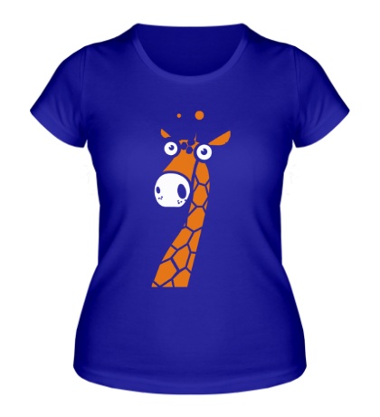 Женская футболка Удивленный жираф