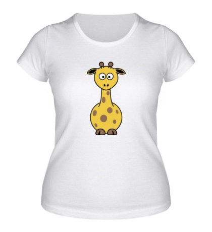 Женская футболка «Шокированный жираф»