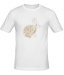 Мужская футболка «Расписной заяц» - Фото 1