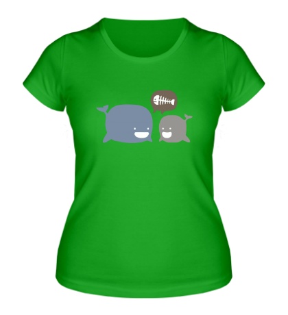 Женская футболка Веселые киты