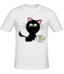 Мужская футболка «Котёнок и аквариум» - Фото 1