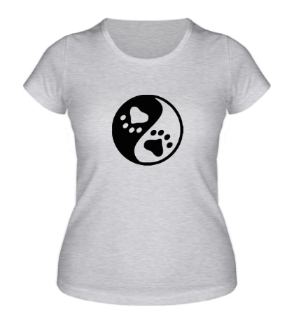 Женская футболка «Лапы инь-ян»