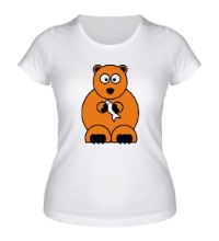 Женская футболка Медвед