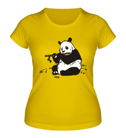 Женская футболка Панда-музыкант