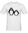 Мужская футболка «Влюбленные пингвины» - Фото 1