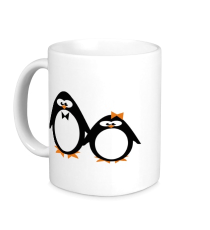 Керамическая кружка Влюбленные пингвины