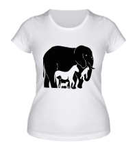 Женская футболка Большой слон