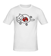 Мужская футболка Сытый кот