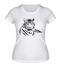 Женская футболка Задумчивый тигр