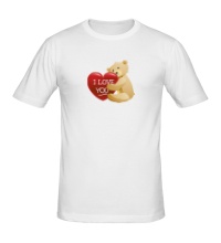 Мужская футболка Медведь с сердцем