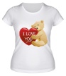 Женская футболка «Медведь с сердцем» - Фото 1