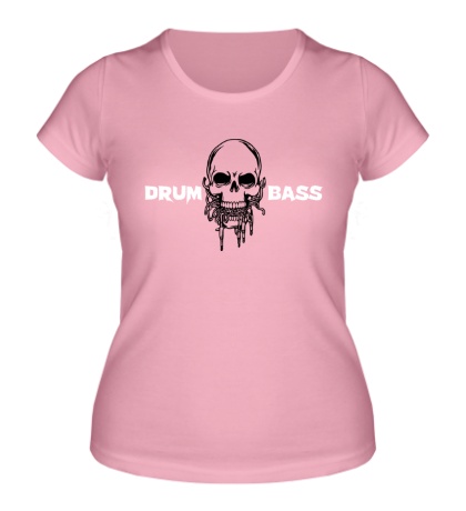 Женская футболка «Drum And Bass Череп»