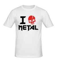 Мужская футболка I love metall
