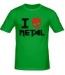 Мужская футболка «I love metall» - Фото 1
