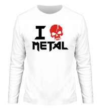 Мужской лонгслив I love metall