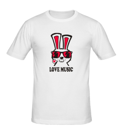 Мужская футболка Rabbit Love Music