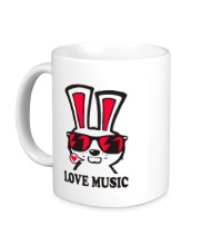 Керамическая кружка Rabbit Love Music