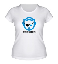 Женская футболка Music pirate