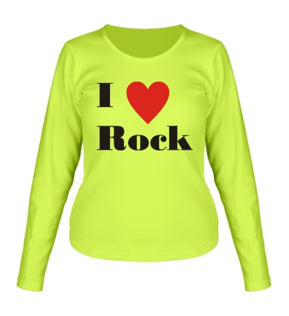 Женский лонгслив «Я люблю рок»