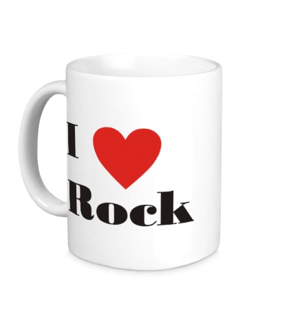 Керамическая кружка «Я люблю рок»