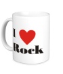 Керамическая кружка «Я люблю рок» - Фото 1