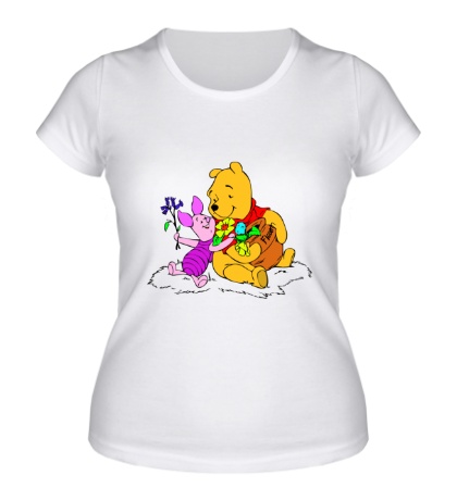 Женская футболка «Винни пух и пятачок»