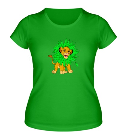 Женская футболка Симба в листве
