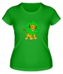 Женская футболка «Симба в листве» - Фото 1
