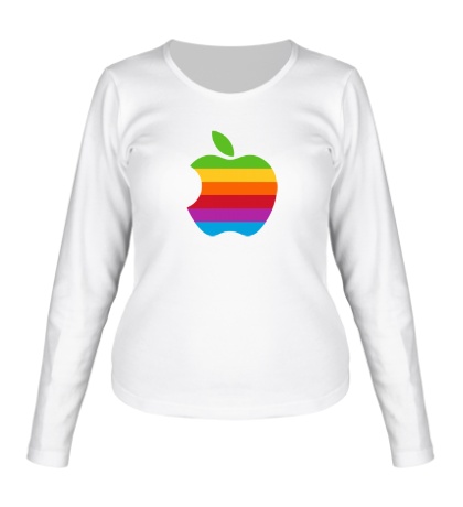 Женский лонгслив «Apple Logo 1980s»