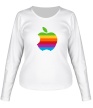 Женский лонгслив «Apple Logo 1980s» - Фото 1
