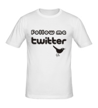 Мужская футболка Follow me Twitter