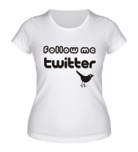 Женская футболка Follow me Twitter