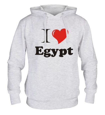 Толстовка с капюшоном I love egypt