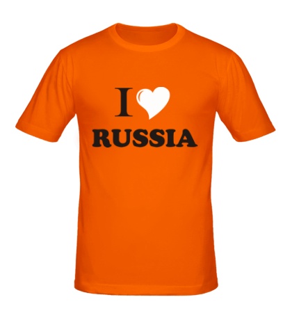 Мужская футболка «I love RUSSIA»