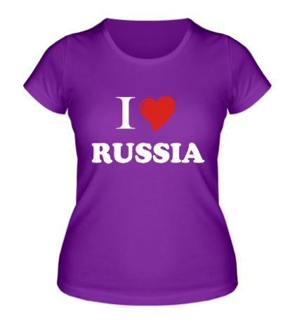 Женская футболка I love RUSSIA