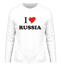 Мужской лонгслив I love RUSSIA