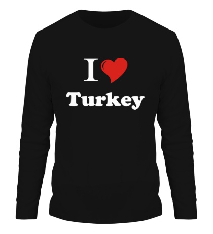 Мужской лонгслив I love turkey