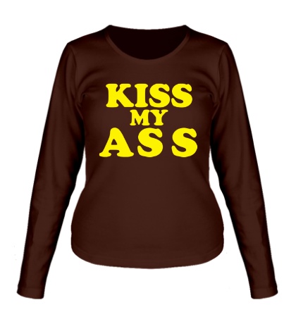 Женский лонгслив «Kiss my ass»
