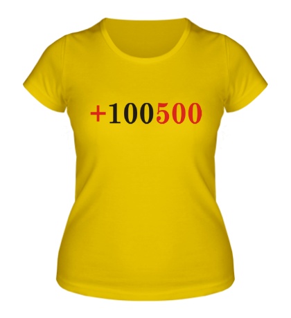 Женская футболка +100500