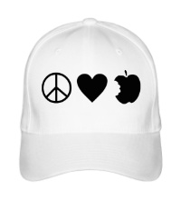 Бейсболка Peace Love Apple